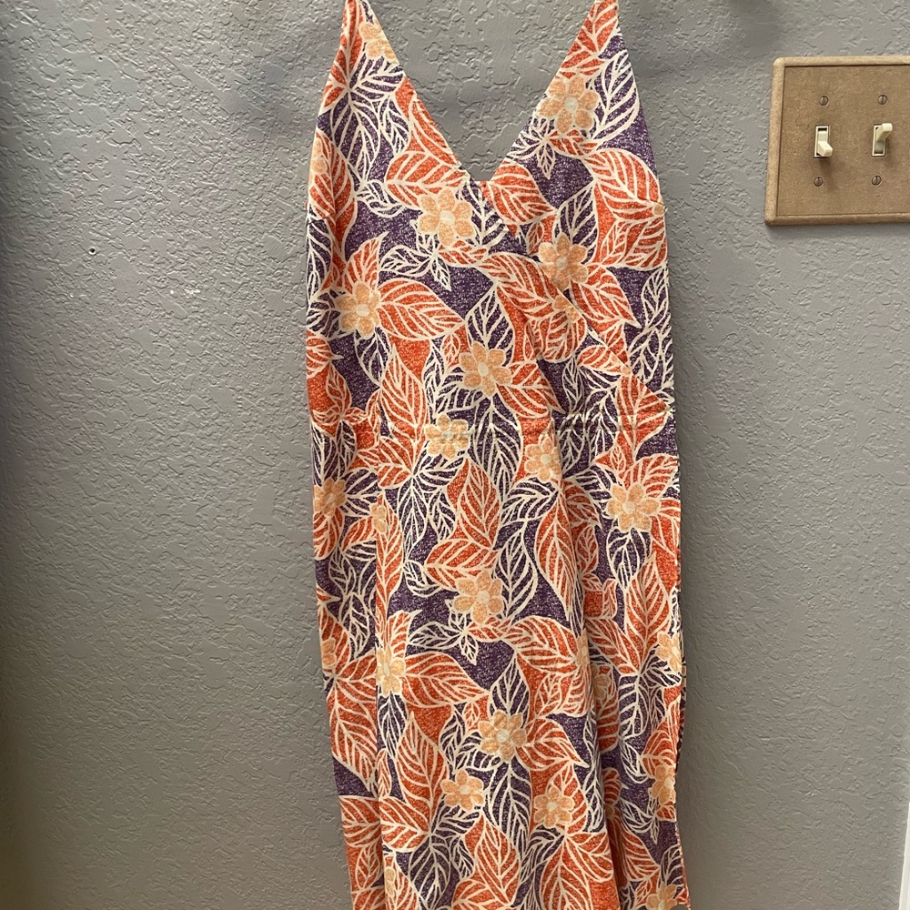 Patagonia Orange and Purple Floral Mini Dress
